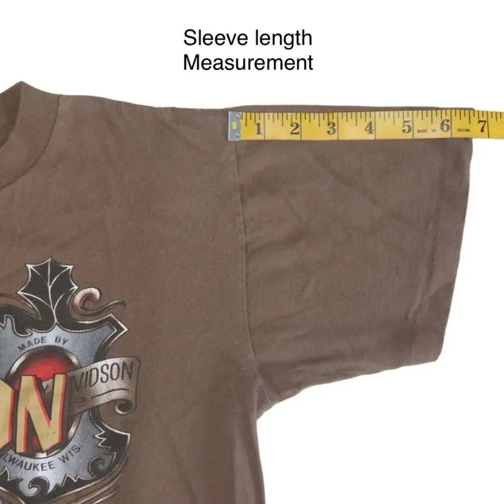 Vintage 90s 1991 3D Emblem Harley Davidson Motorcycle T-shirt Size Medium - Picture 4 of 9